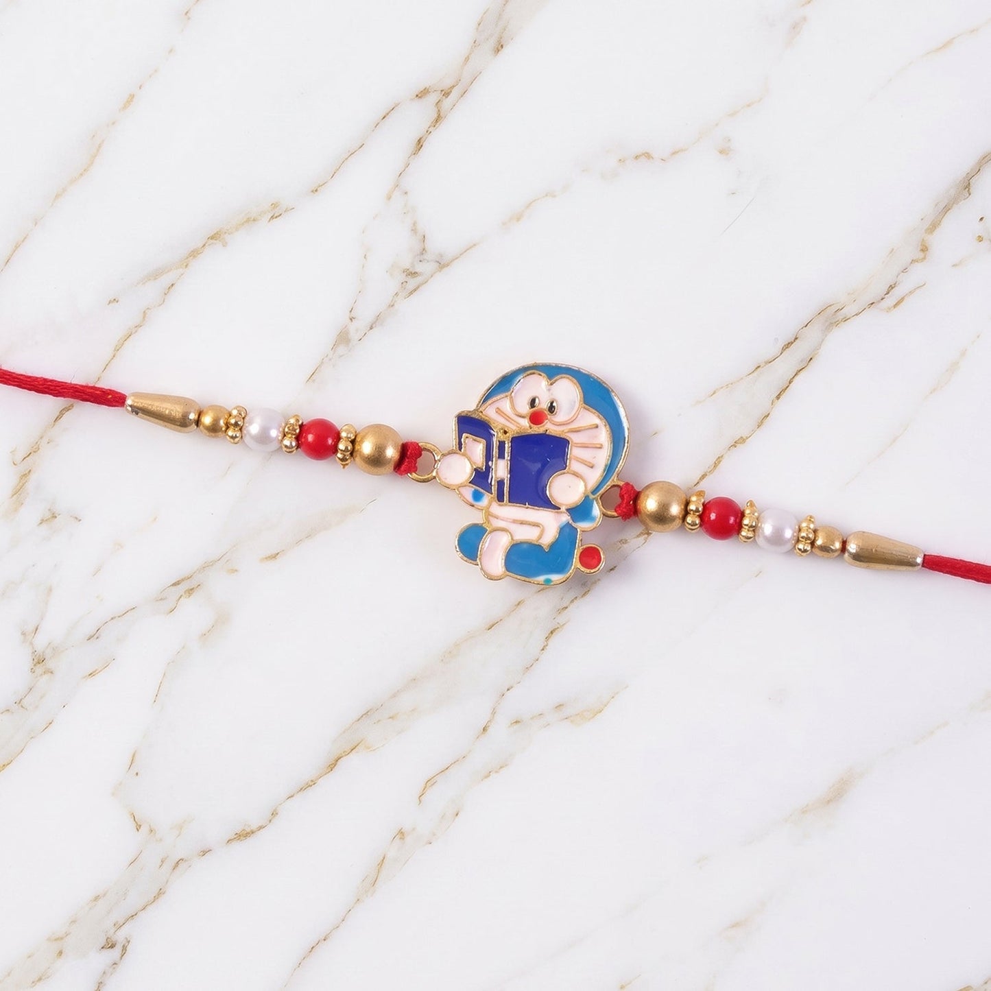 Doraemon Cartoon Kids Rakhi with Beads for Little Brother