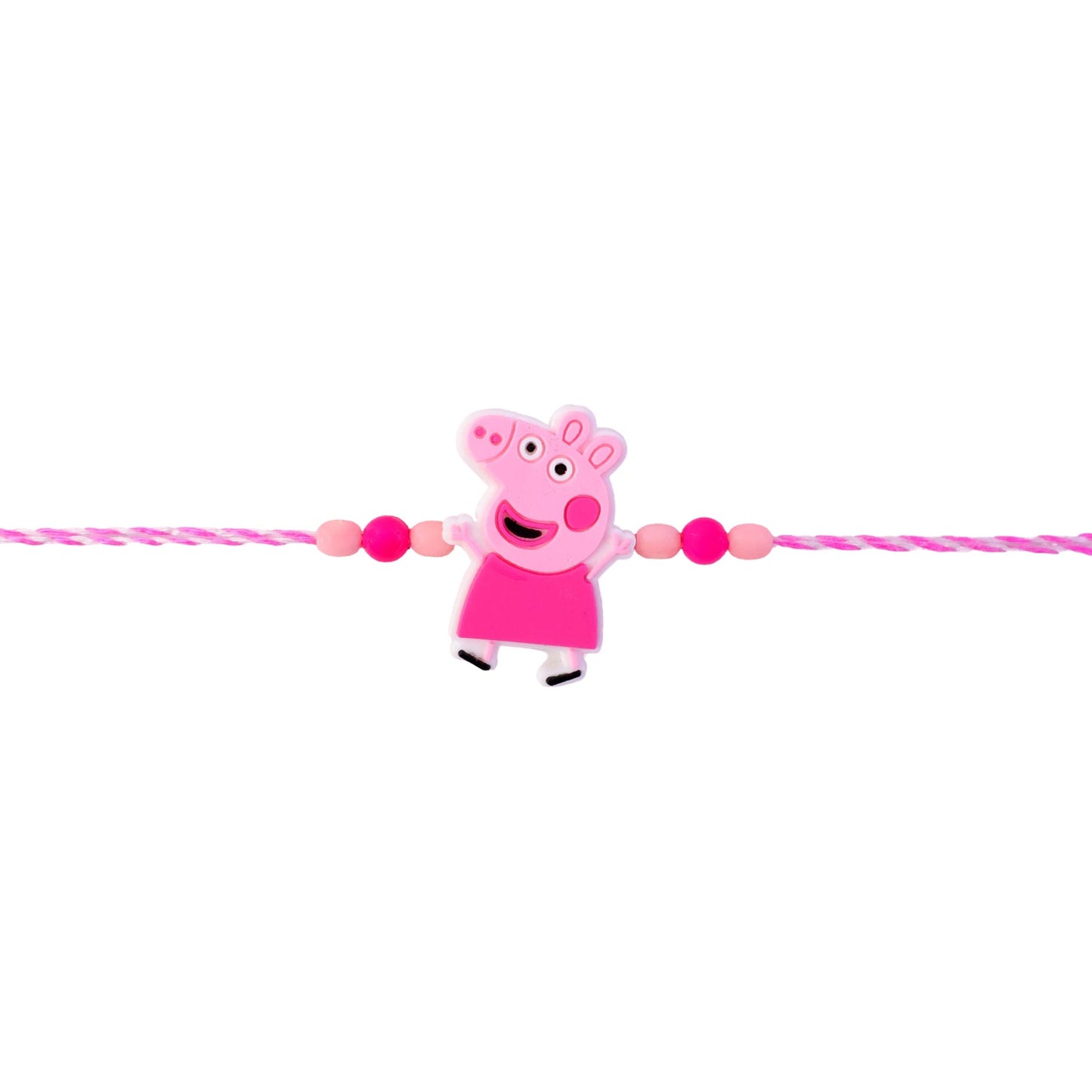 Cartoon Character Rakhi with Pink Beads for Kids
