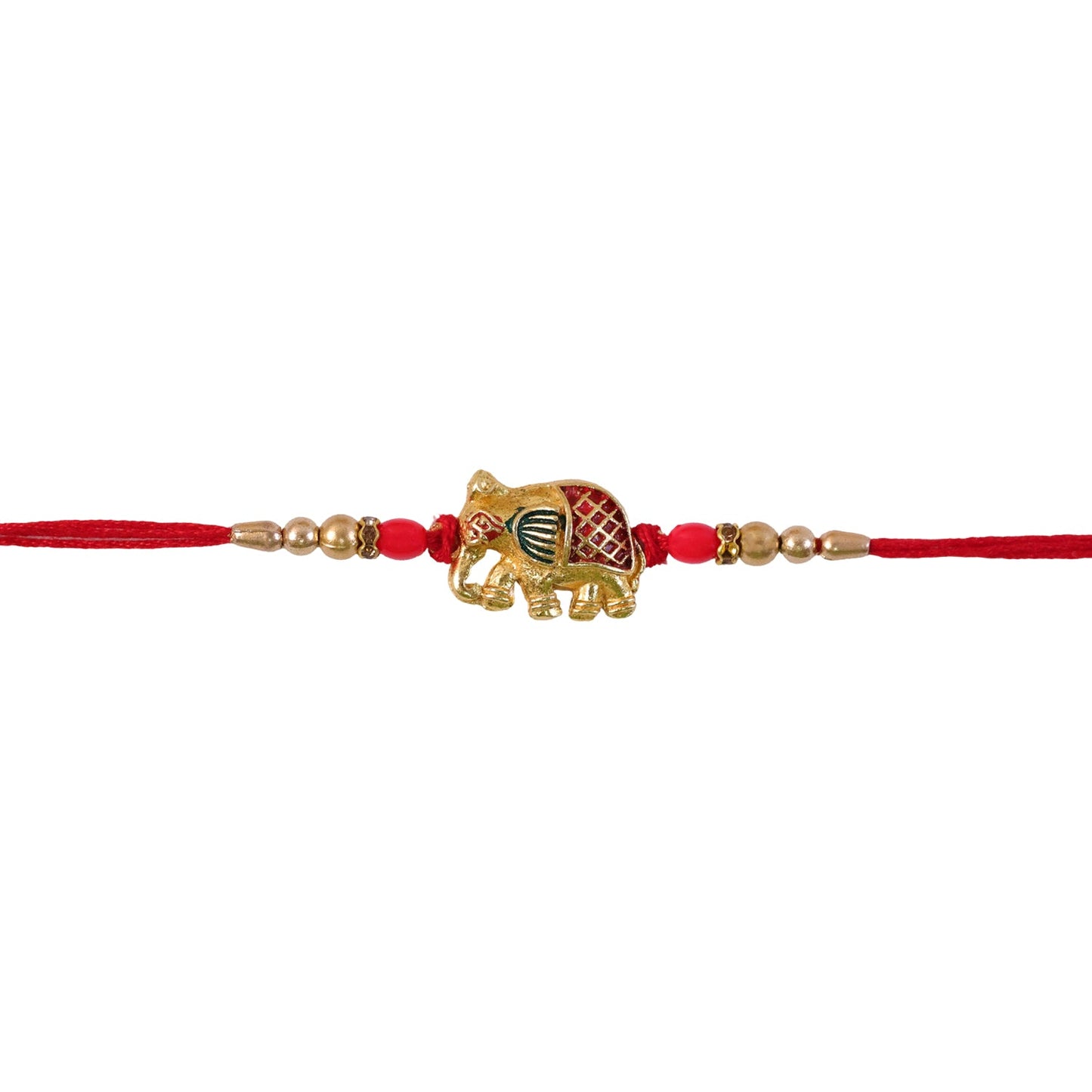 Complete Gold Elephant Charm Rakhi Display