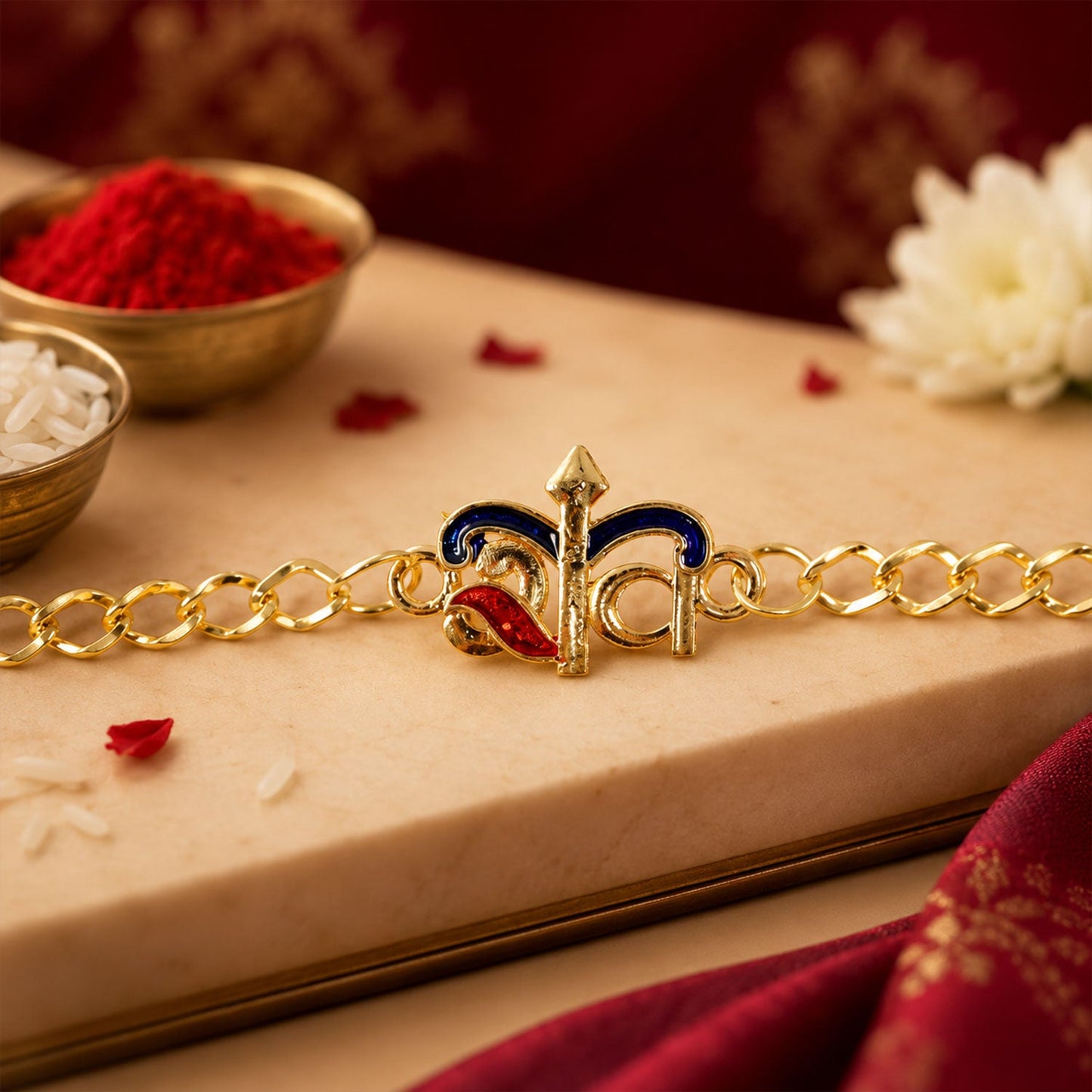 traditional designer rakhi with modern festive appeal