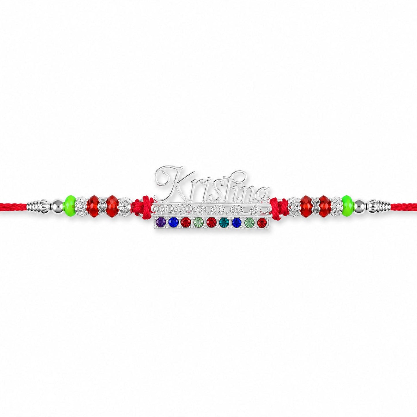 Krishna Text Stone Studded Rakhi