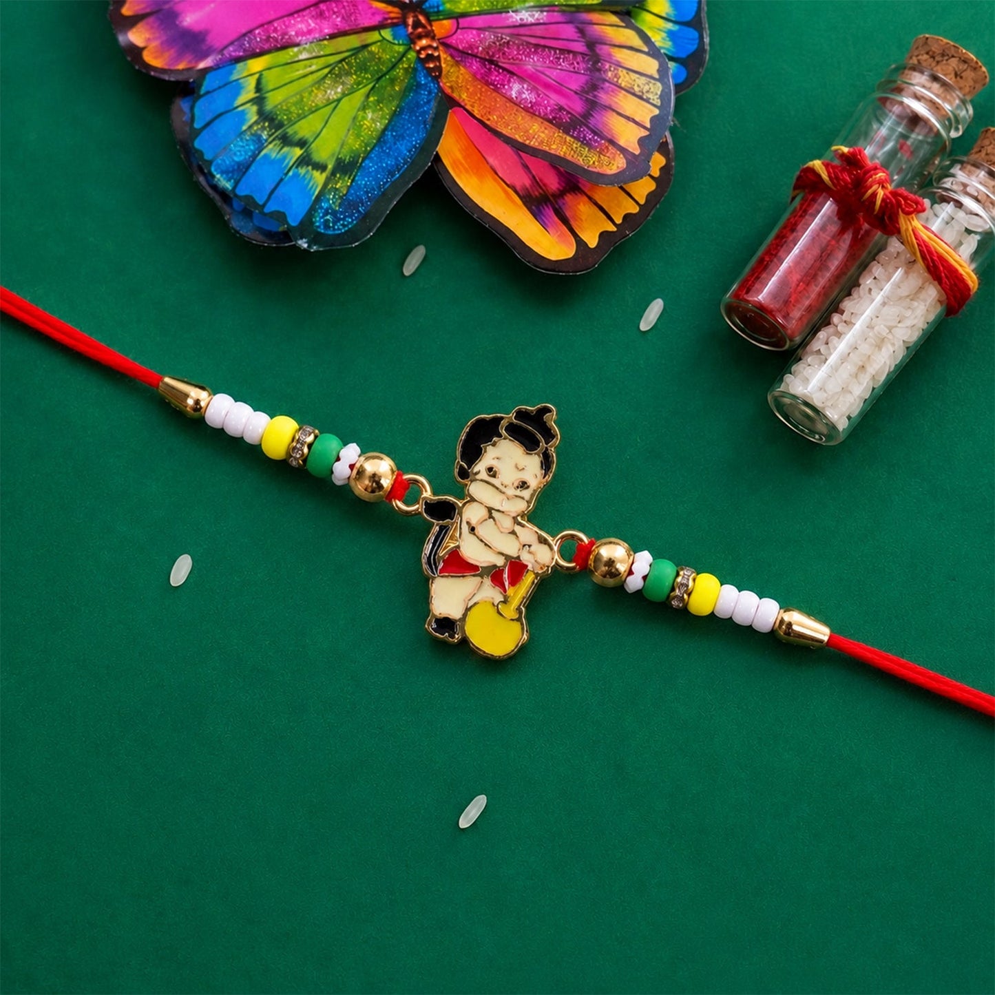 Bal Hanuman Multicolor Bead Rakhi