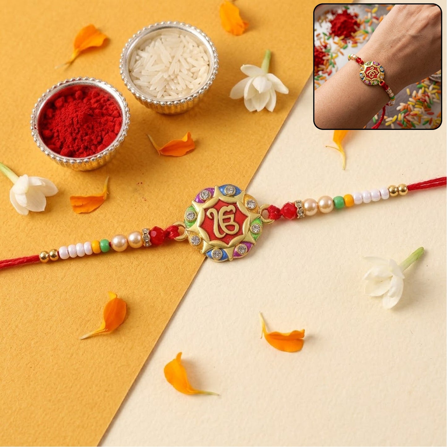 Colorful Meenakari Round Designer Rakhi