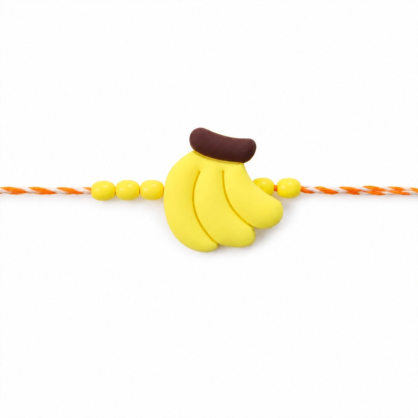 Fun Yellow Banana Fruit Kids Rakhi for Little Brother