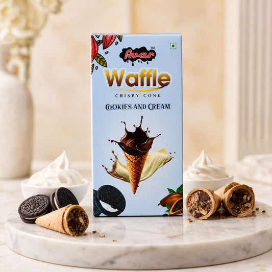 Avar Waffle Crispy Cone – Cookies and Cream Flavour (150 Gm)