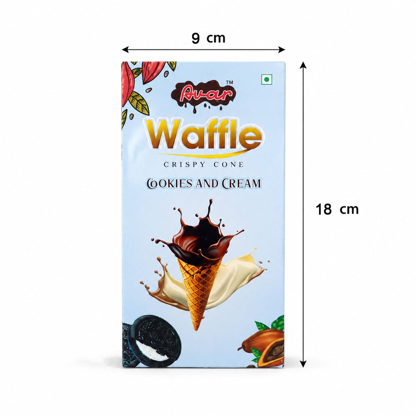 Avar Waffle Crispy Cone – Cookies and Cream Flavour (150 Gm)