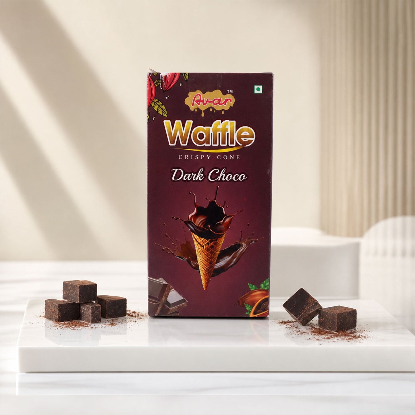 Avar Waffle Crispy Cone – Dark Choco Flavour (150 Gm)