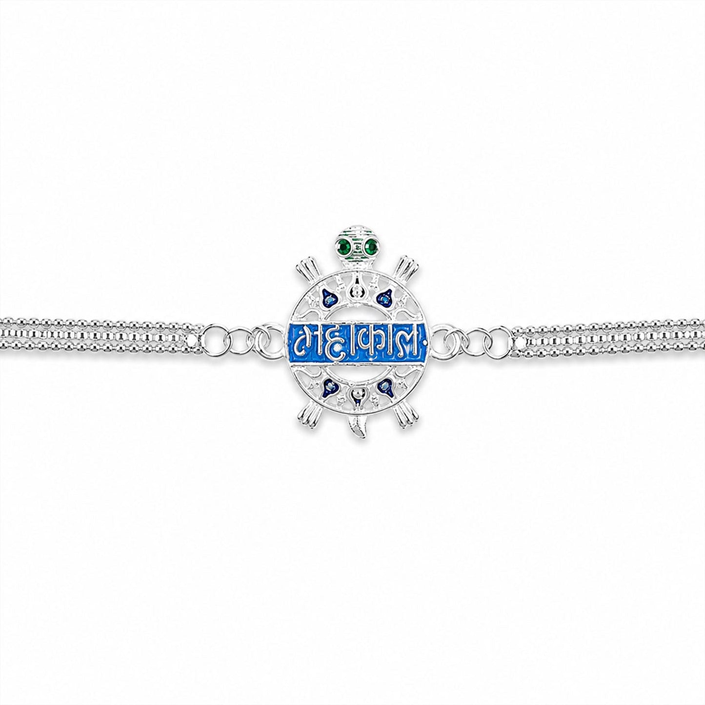 Mahakal Text Charm Designer Chain Rakhi for Brother