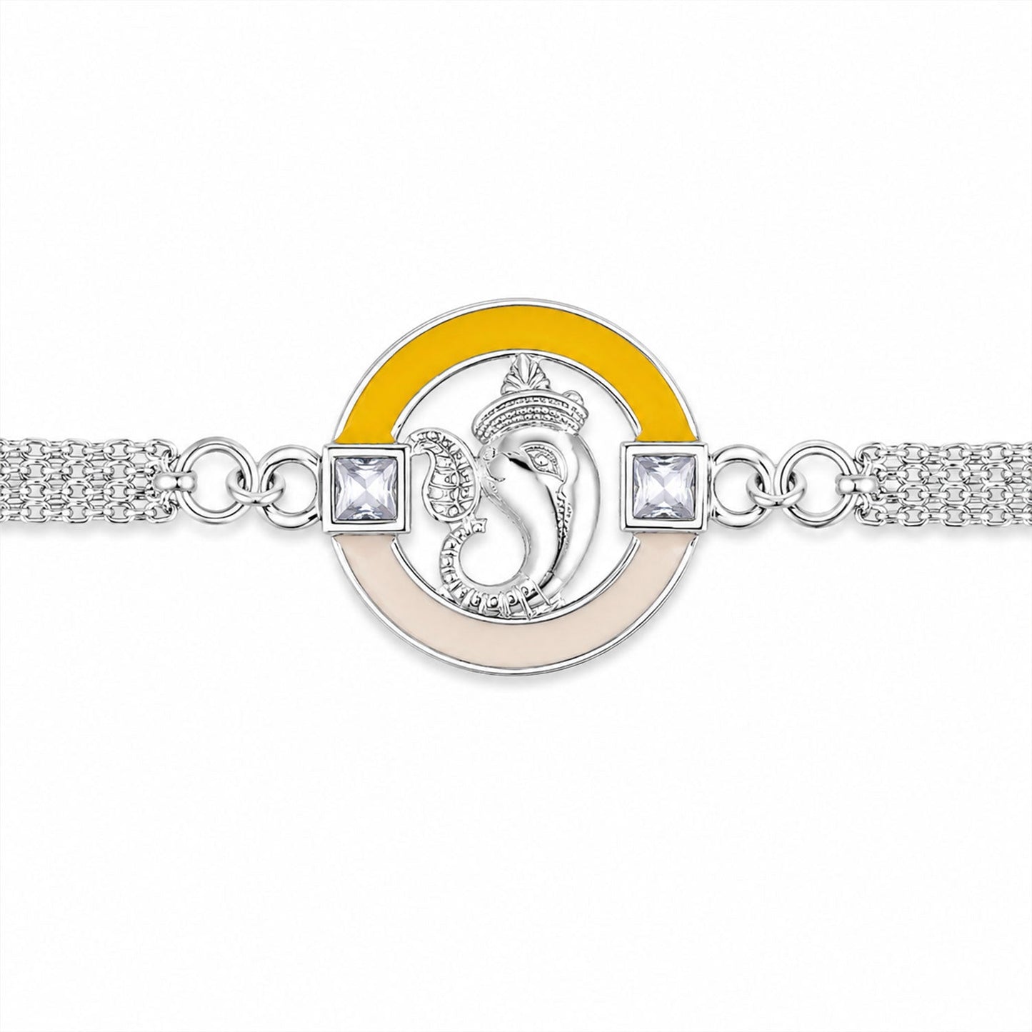 Ganesh charm Modern Designer Chain Style Rakhi for Brother
