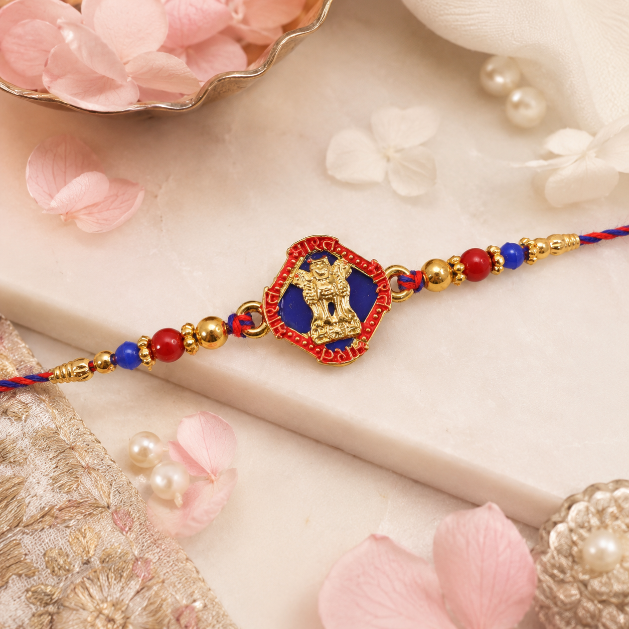 Ashoka Stambh National Emblem Designer Rakhi For Brother