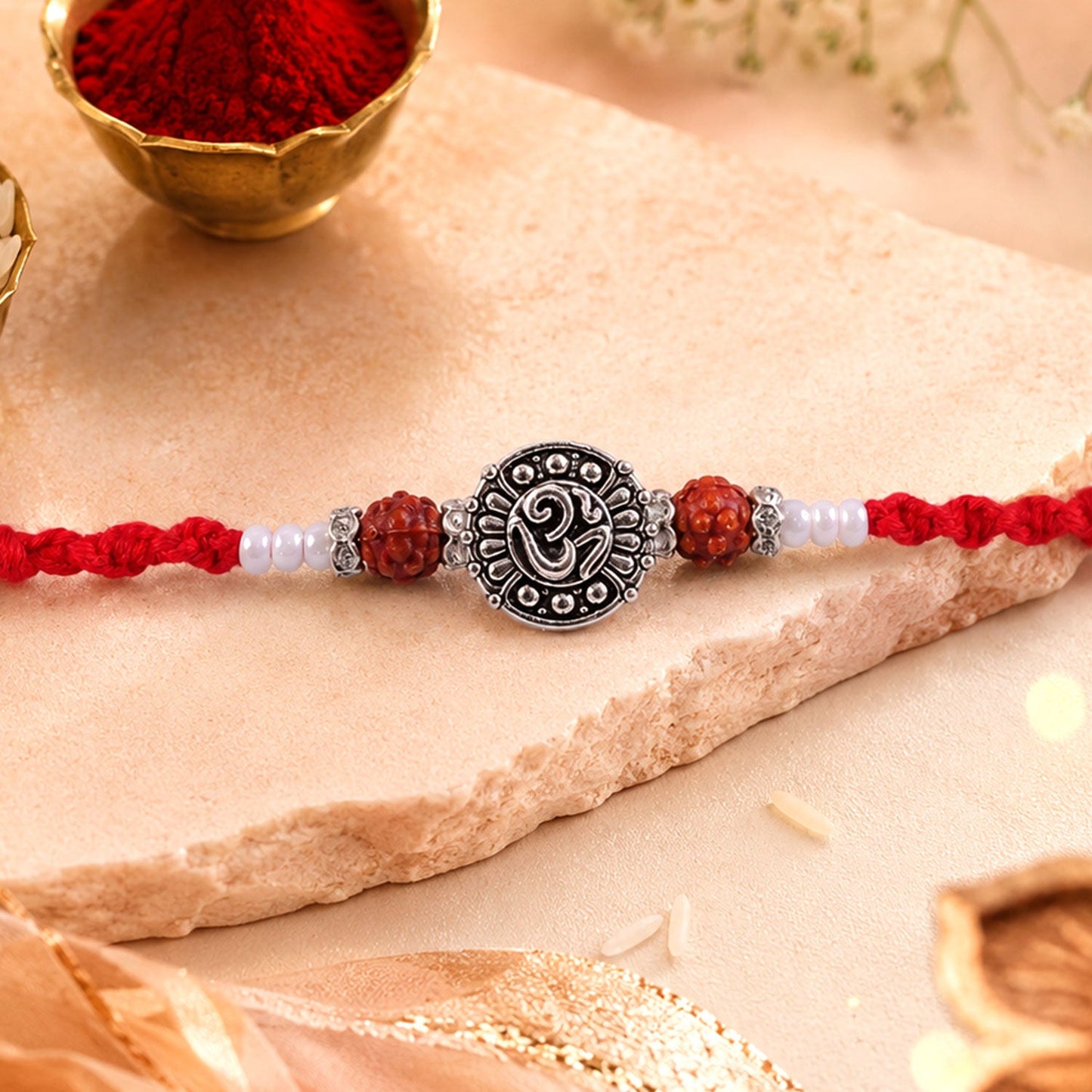 Om Symbol Antique Coin Premium Designer Rakhi for Brother