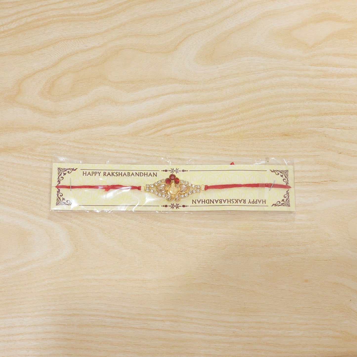 Floral Pearl Stone Premium Designer Rakhi for Brother