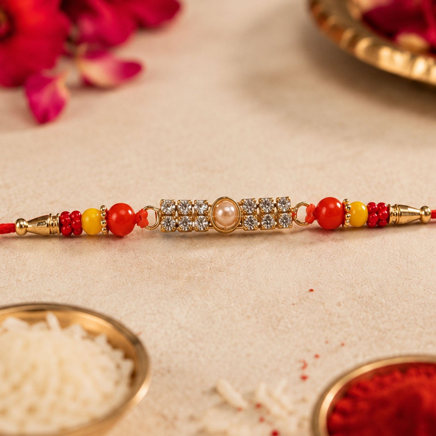 Premium Stylish Stone Studded Premium Designer Rakhi for Brother