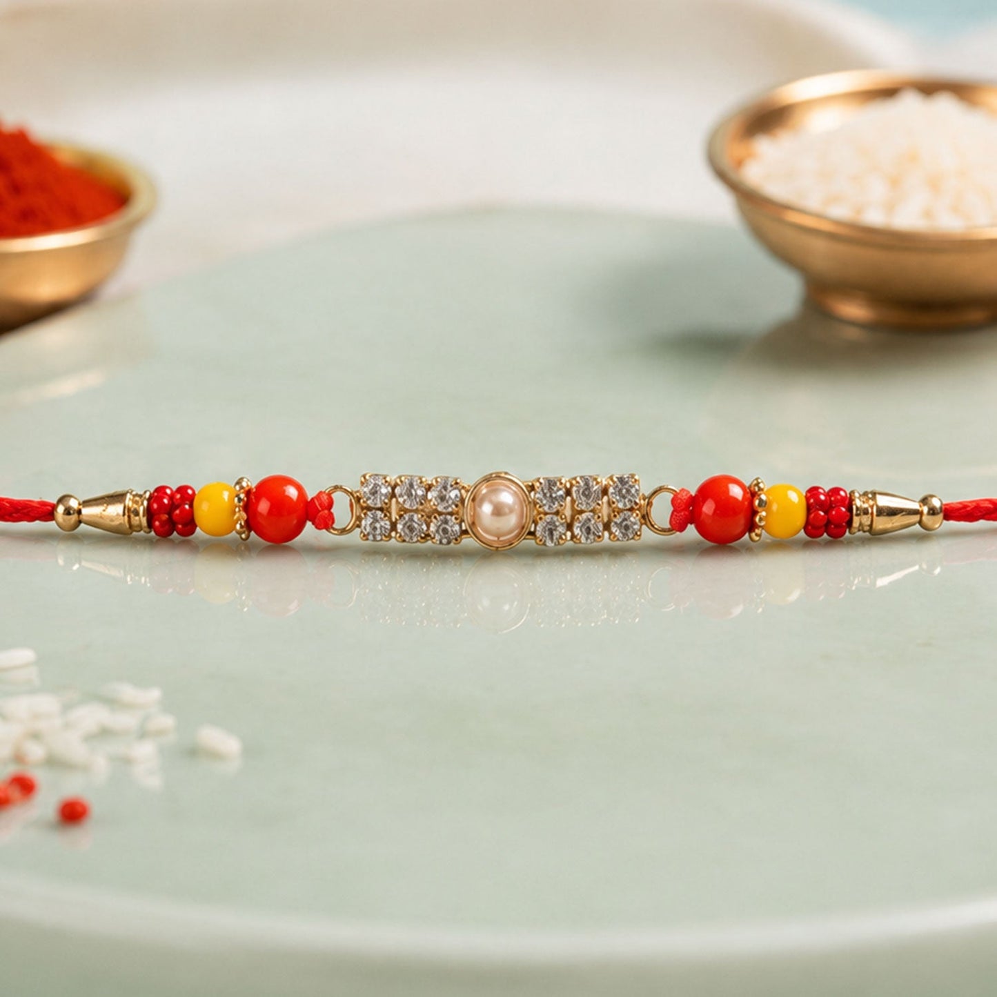 Premium Stylish Stone Studded Premium Designer Rakhi for Brother