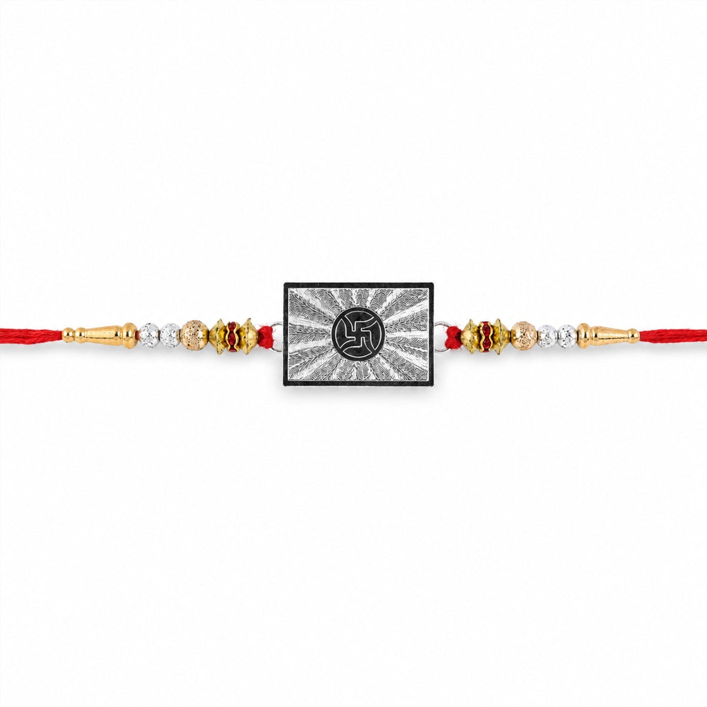Om Symbol Square Medallion Designer Rakhi for Brother