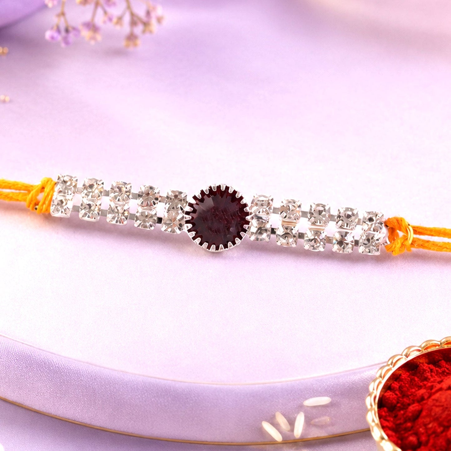 Premium Style Stone Studded Premium Designer Rakhi for Brother
