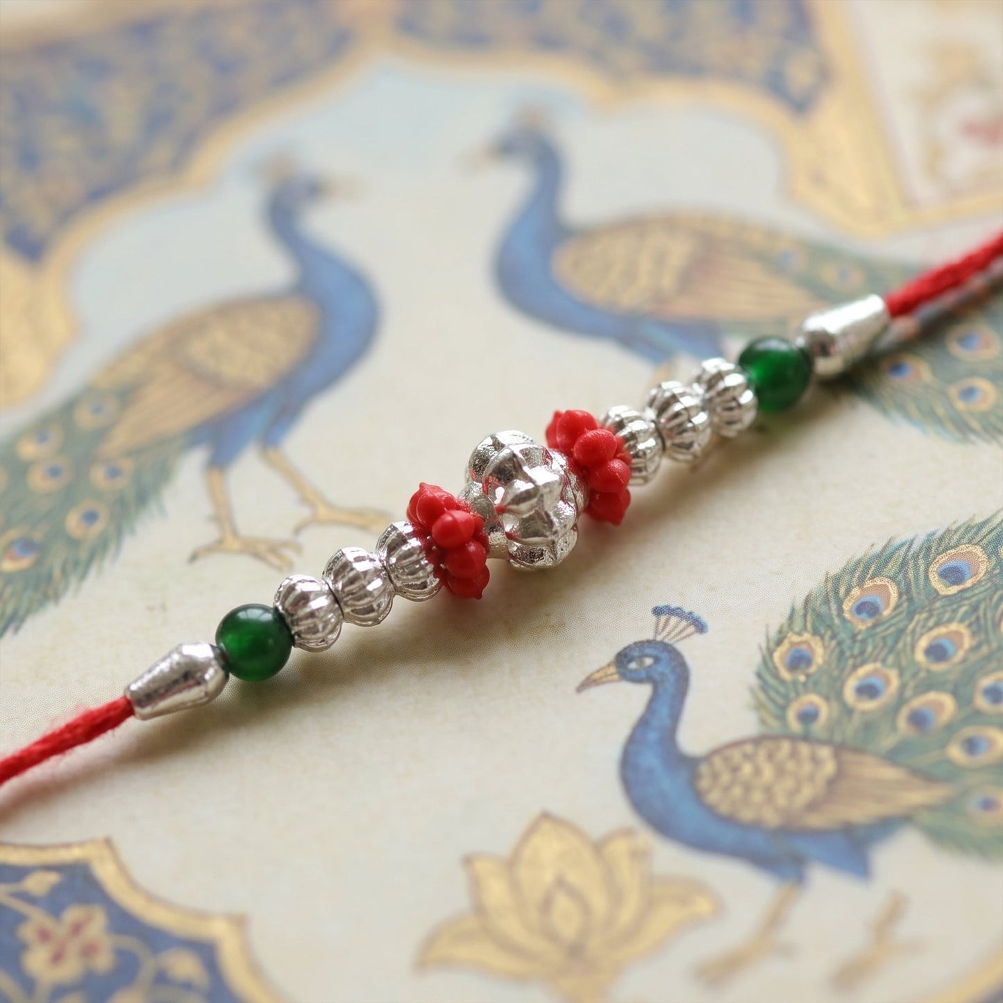 Ethnic Stylish Beaded Rakhi with Colorful Beadwork – Rakhi for Brother
