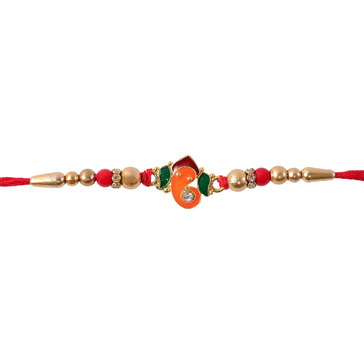 Beaded Ganesha Rakhi with comfortable thread.