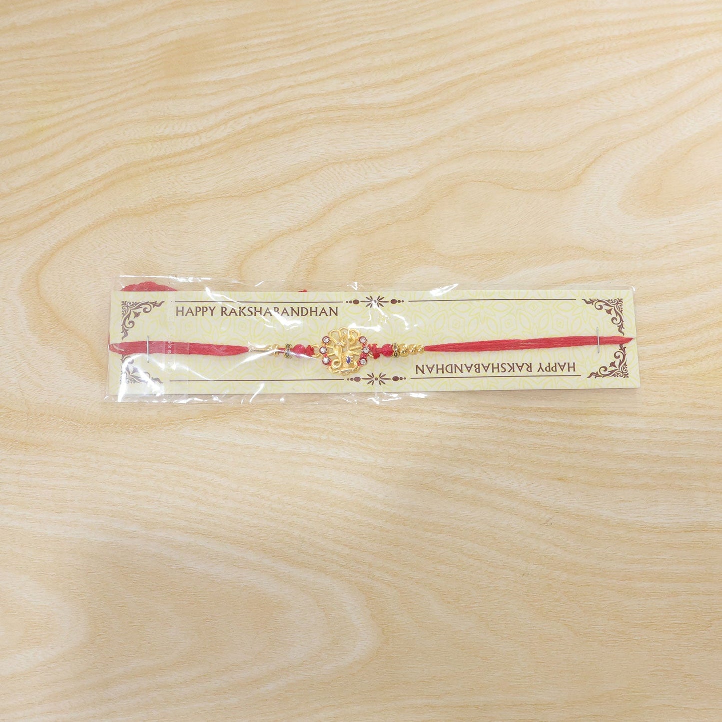 Divine Shiv Trishul Rakhi with Crystal Stones Rakhi for Brother