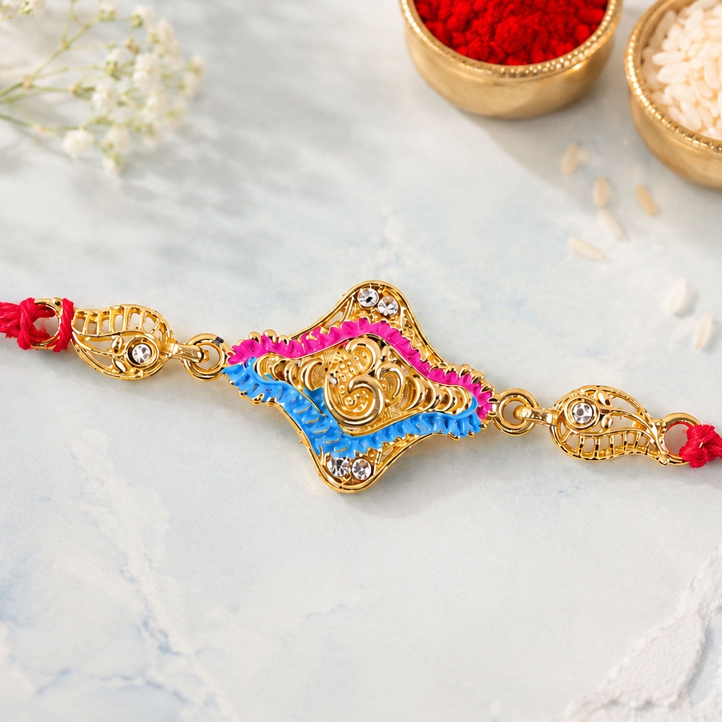 Religious Om Symbol Premium Designer Rakhi for Brother