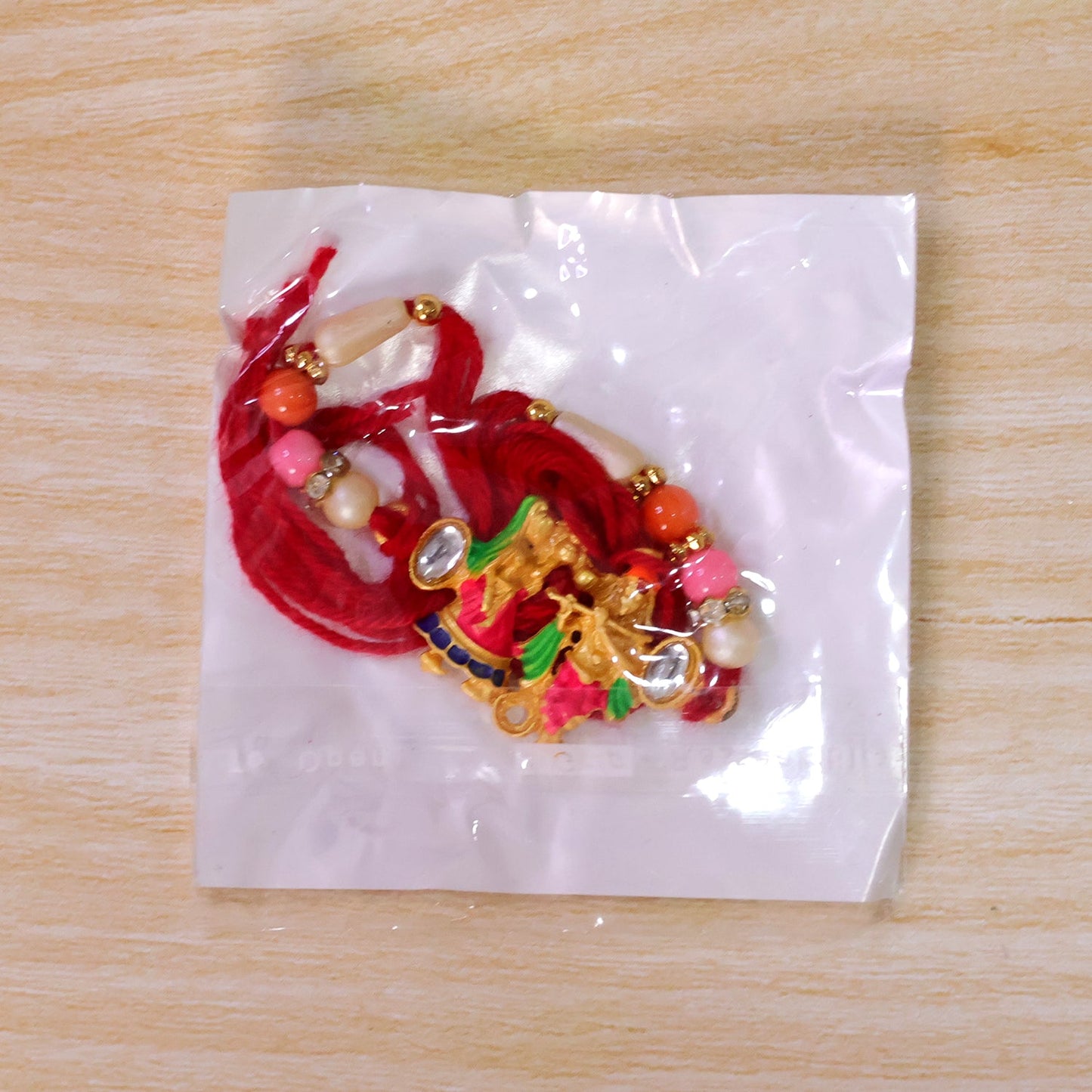 Divine Radha Krishna Rakhi with Kundan & Meenakari Rakhi for Brother