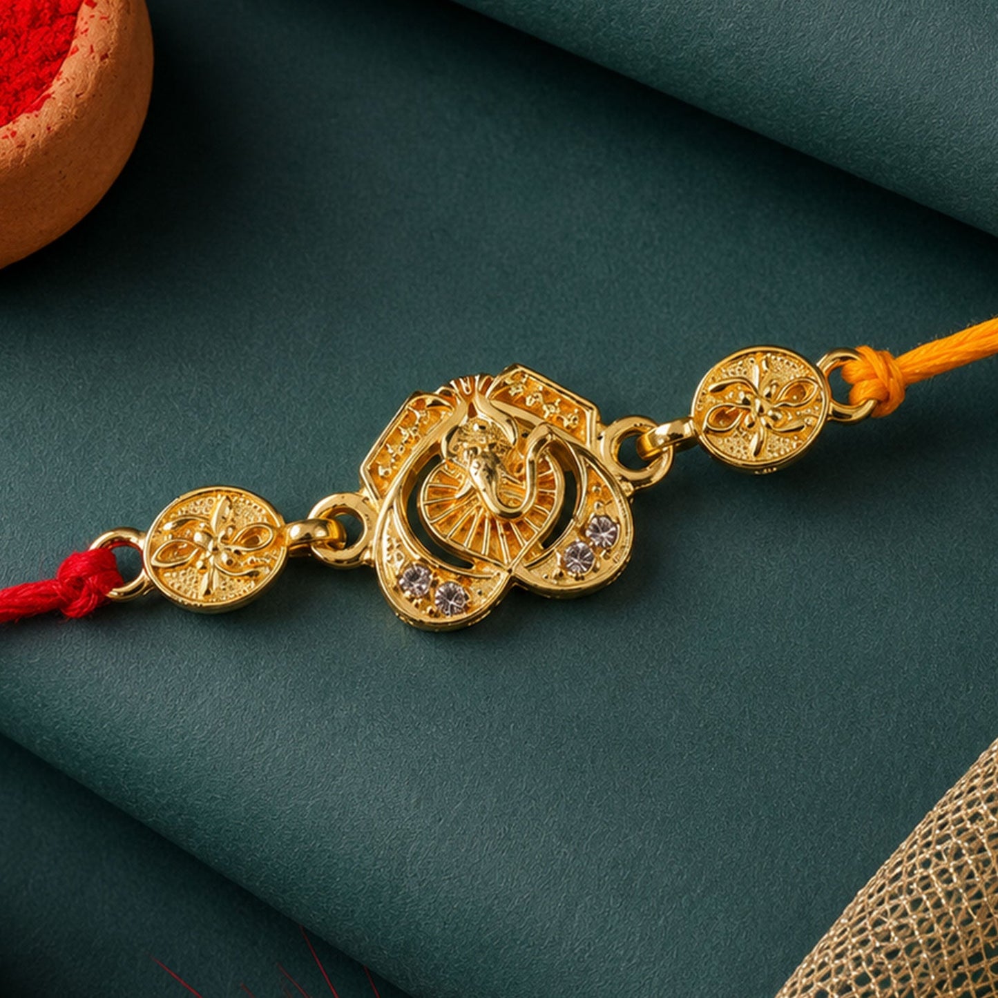 Ganesh Charm Traditional Premium Designer Rakhi for Brother