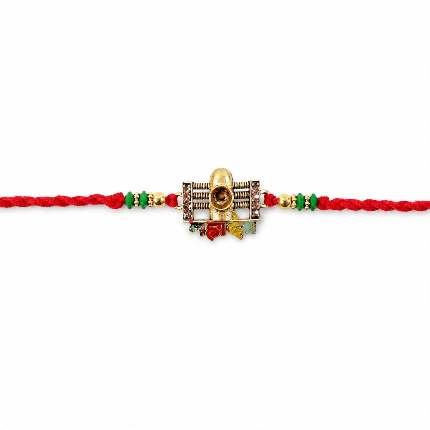 Divine Mahadev Shivling Rakhi with Stones & Beads Rakhi for Brother