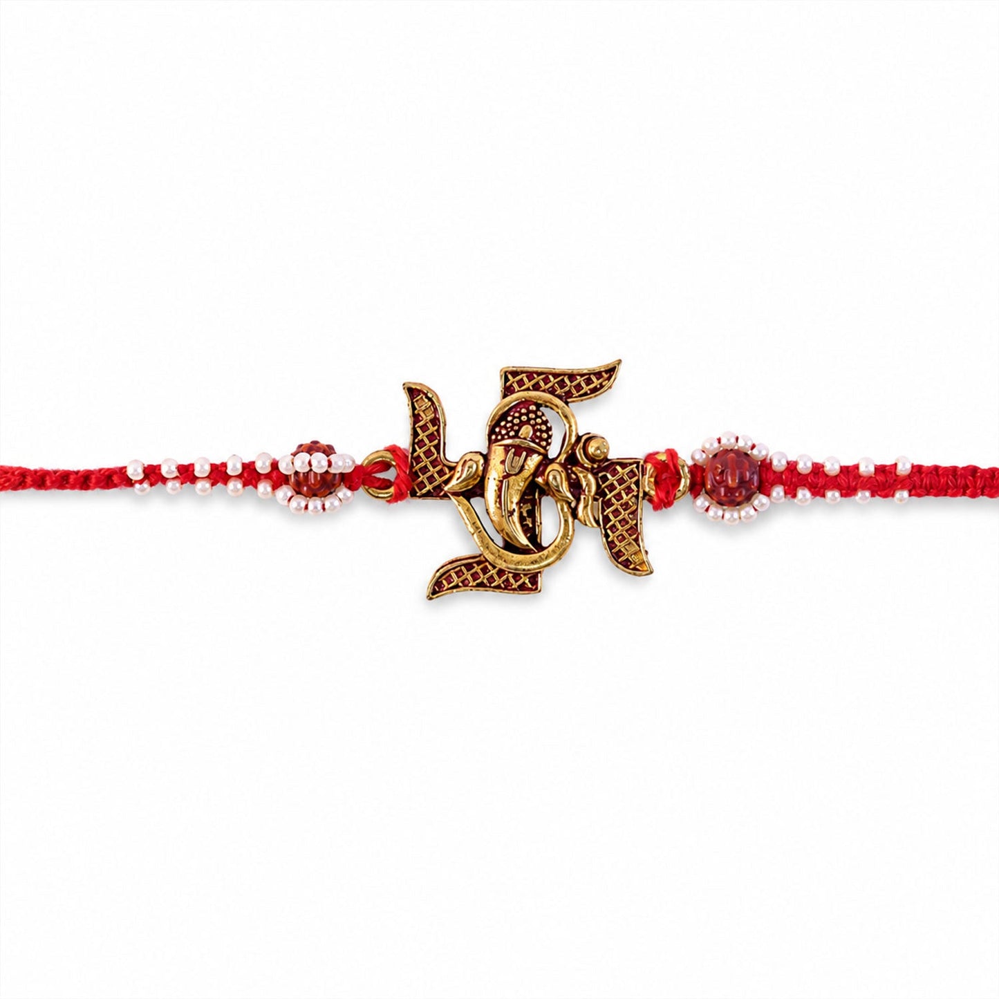 Lord Ganesha Square Premium Traditional Designer Rakhi for Brother