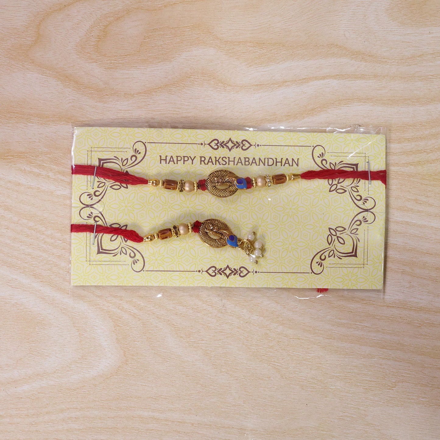 Lumba Style Pair Beaded Designer Premium Traditional Rakhi for Brother