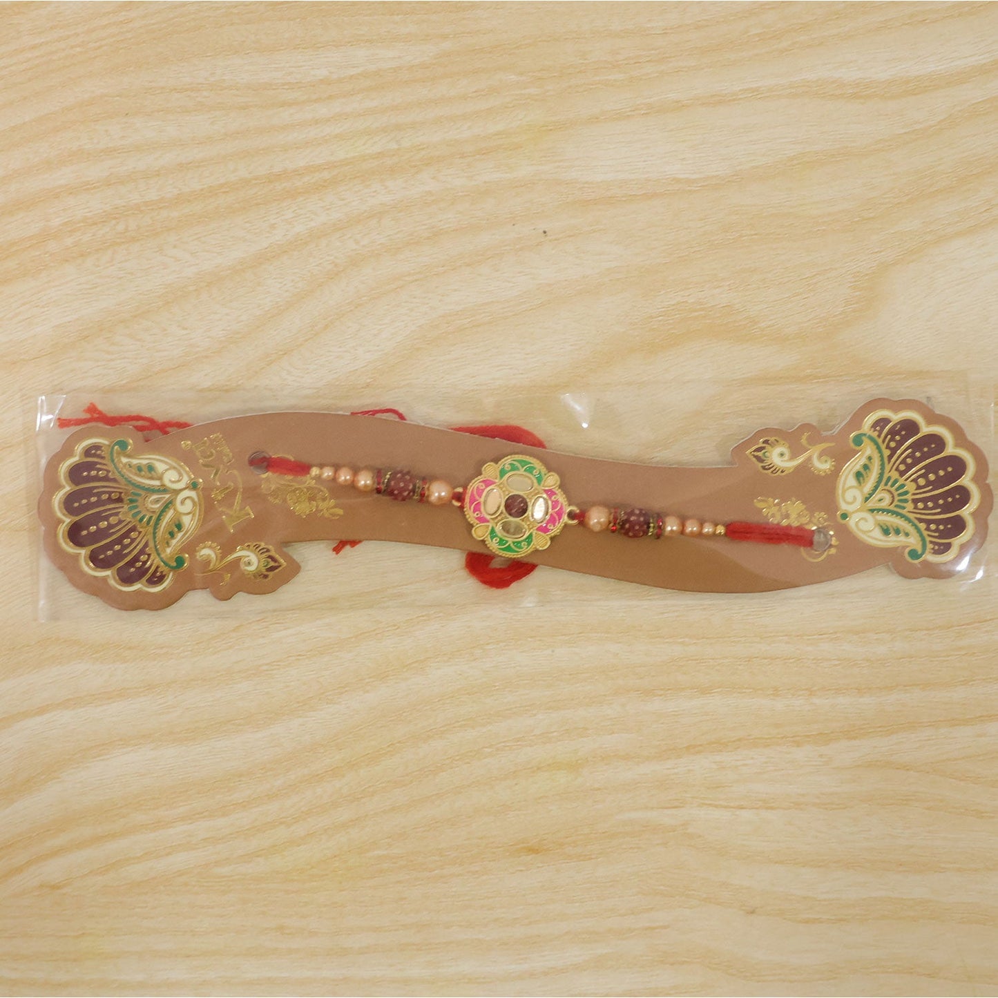 Premium Floral Stone Studded Designer Premium Traditional Rakhi for Brother