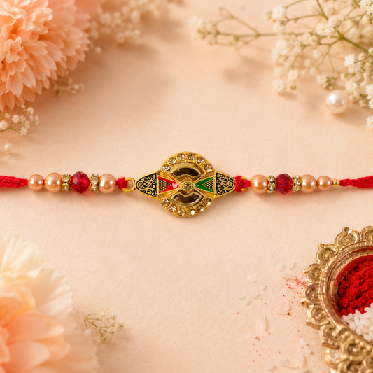 Premium Stylish Floral Traditional Designer Rakhi for Brother