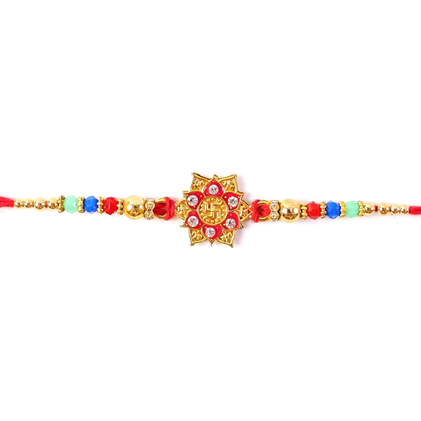 Colorful Floral Mandala Rakhi for Brother Bhai Raksha Bandhan Festival Special Gift