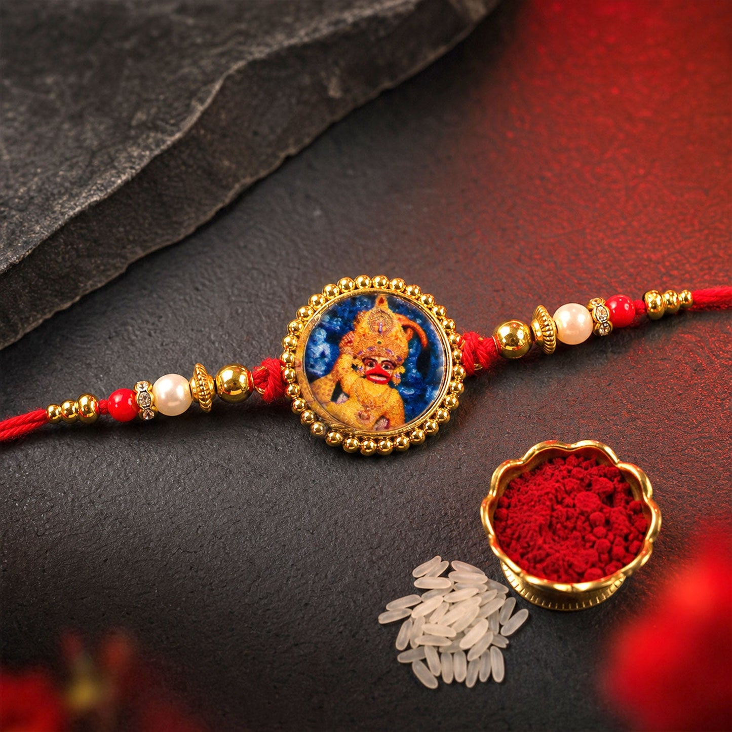 Hanuman Ji Photo Premium Designer Traditional Rakhi for Brother