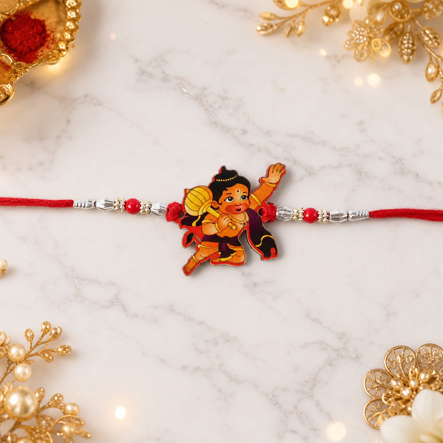 Cute Hanuman Cartoon Rakhi for Brother Bhai Raksha Bandhan Festival Special Gift