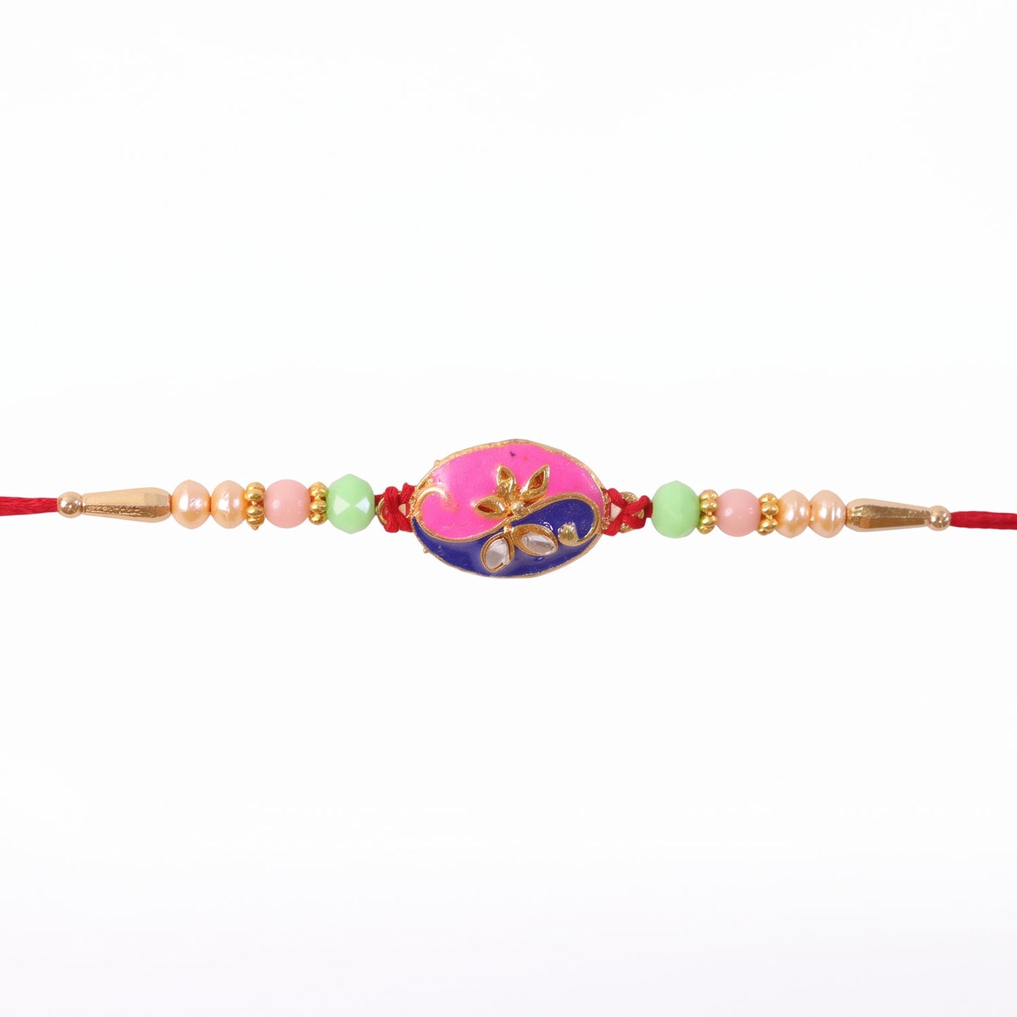Pink Peacock Meenakari Rakhi for Brother Bhai Raksha Bandhan Festival Special Gift