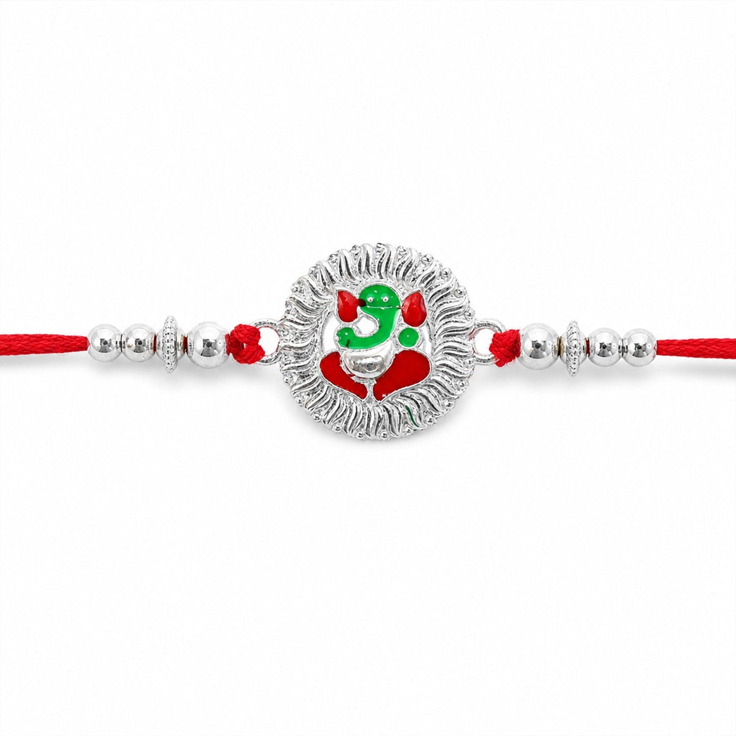 Lord Ganesha Stone Studded Premium Designer Rakhi for Brother