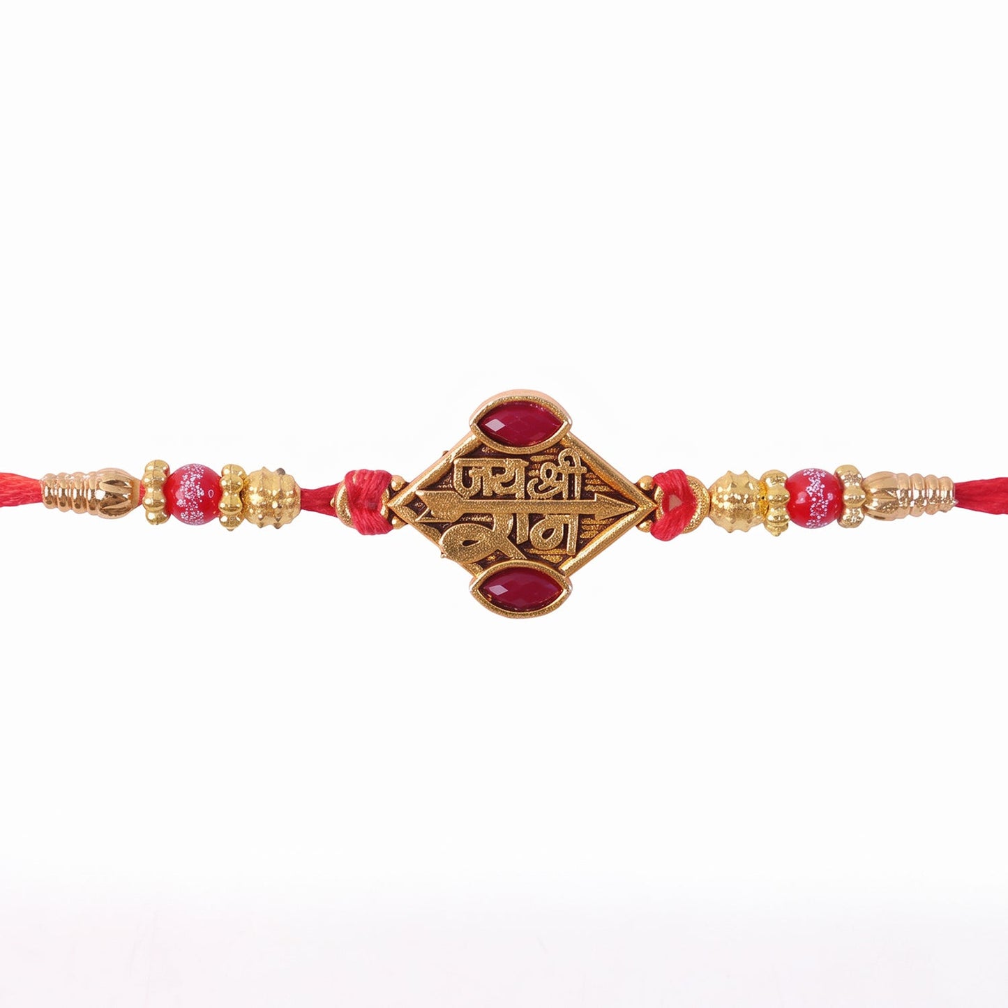 Ram Ruby Stone Rakhi for Brother Bhai Raksha Bandhan Festival Special Gift