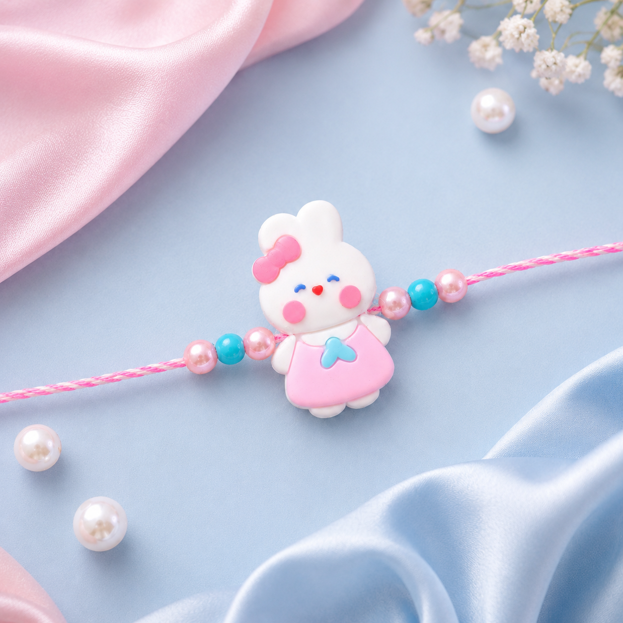 Bunny Character Kids Beaded Premium Designer Rakhi for Brother