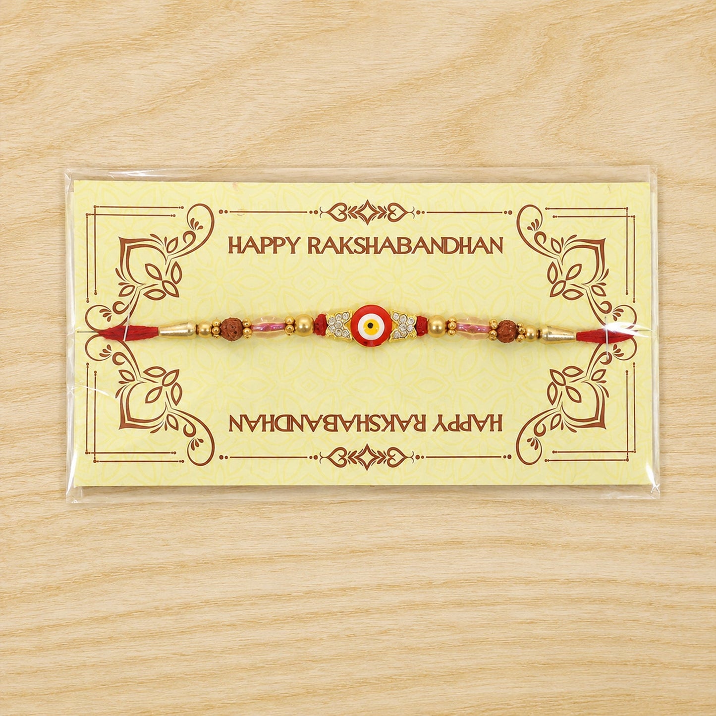 Evil Eye Charm Beaded Premium Traditional Designer Rakhi for Brother