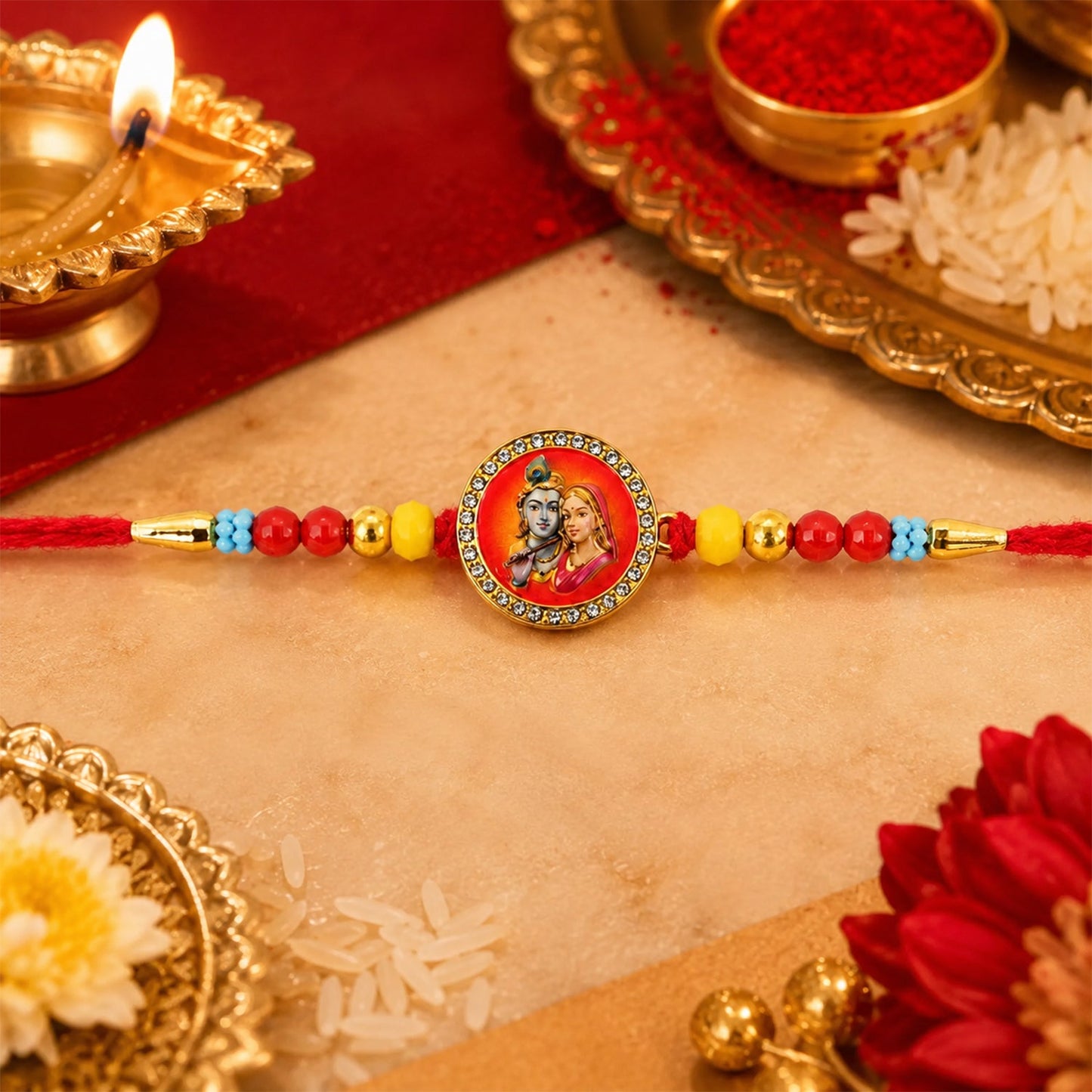 Premium Motif Designer Rakhi Combo for Raksha Bandhan Gift (5 Pc)