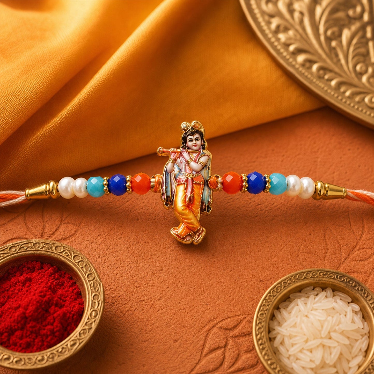 Designer Motif Rakhi Combo Set for Raksha Bandhan Gift (8 Pc)