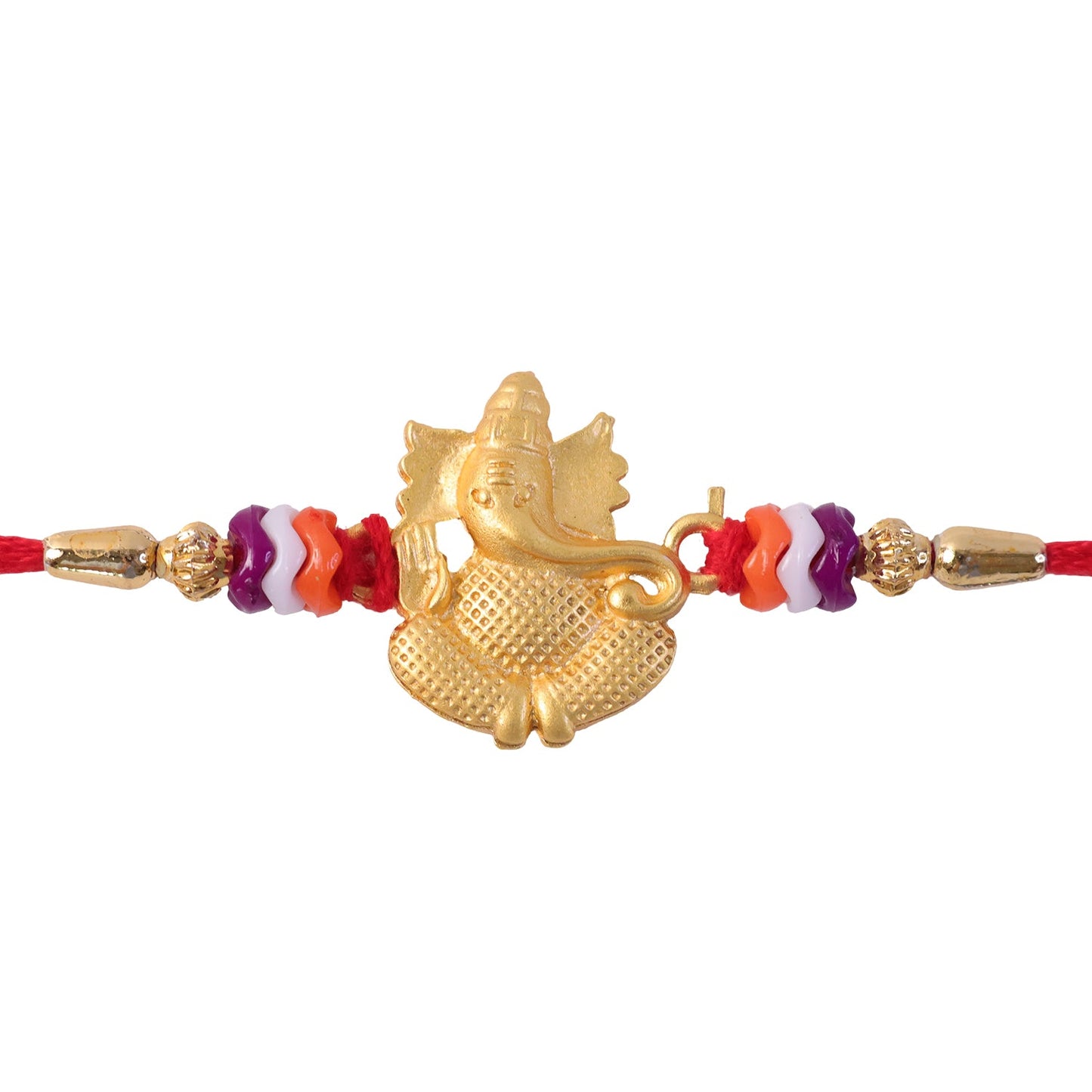 Ganesha Idol Charm Beaded Traditional Rakhi Raksha Bandhan Gift
