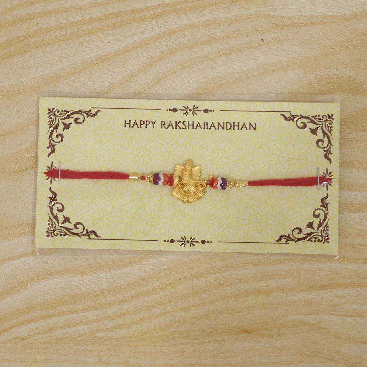 Ganesha Idol Charm Beaded Traditional Rakhi Raksha Bandhan Gift