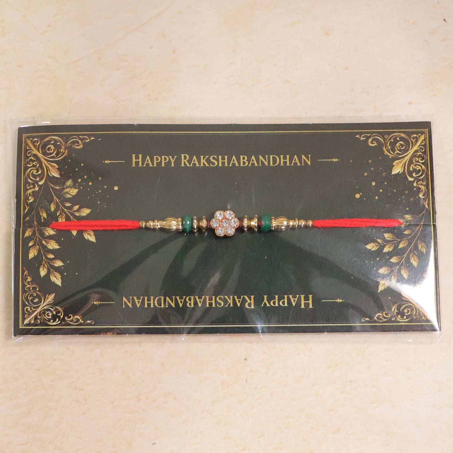 Round Floral Beaded Designer Rakhi Raksha Bandhan Celebration