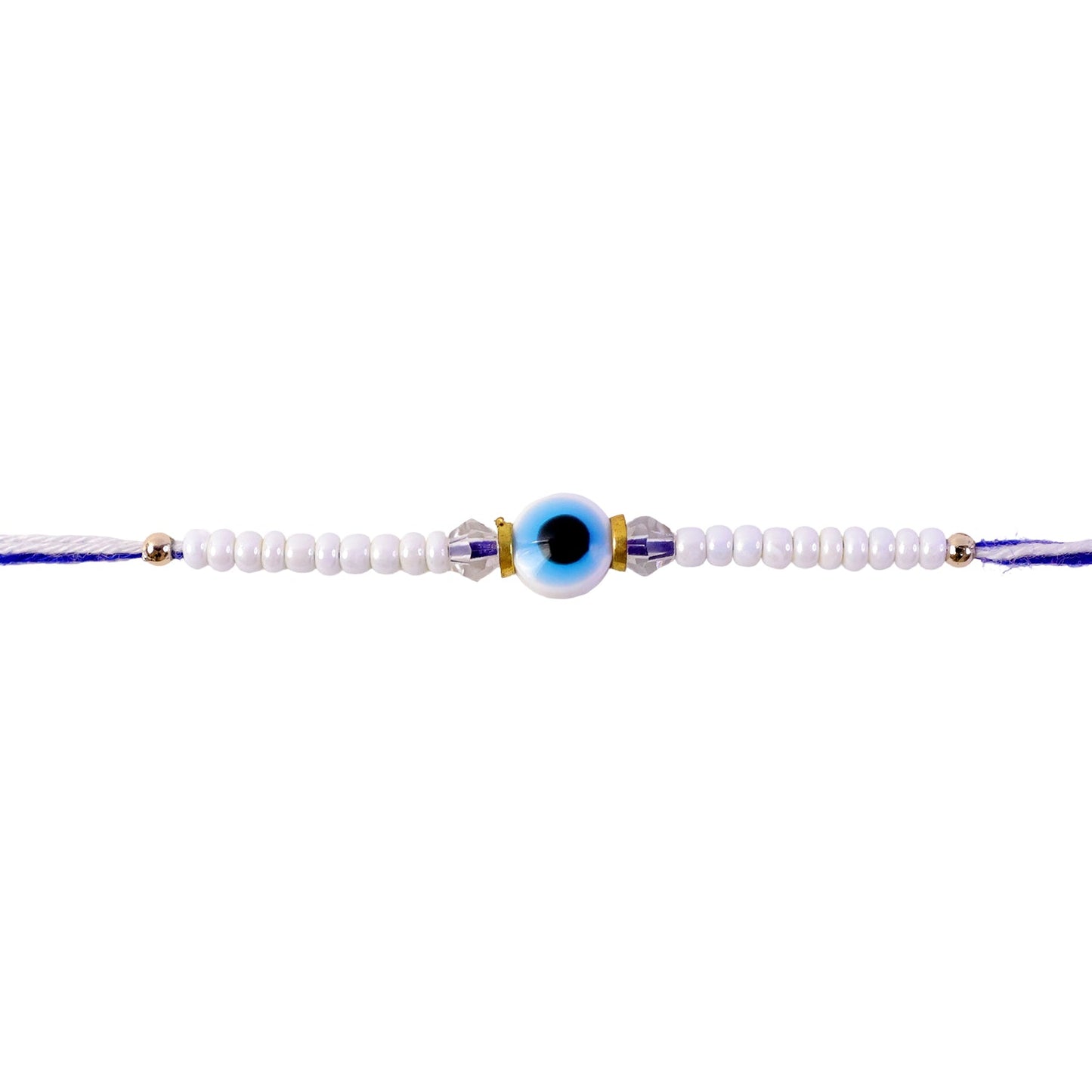 Evil Eye Pearl Bracelet Designer Rakhi Raksha Bandhan Premium Gift