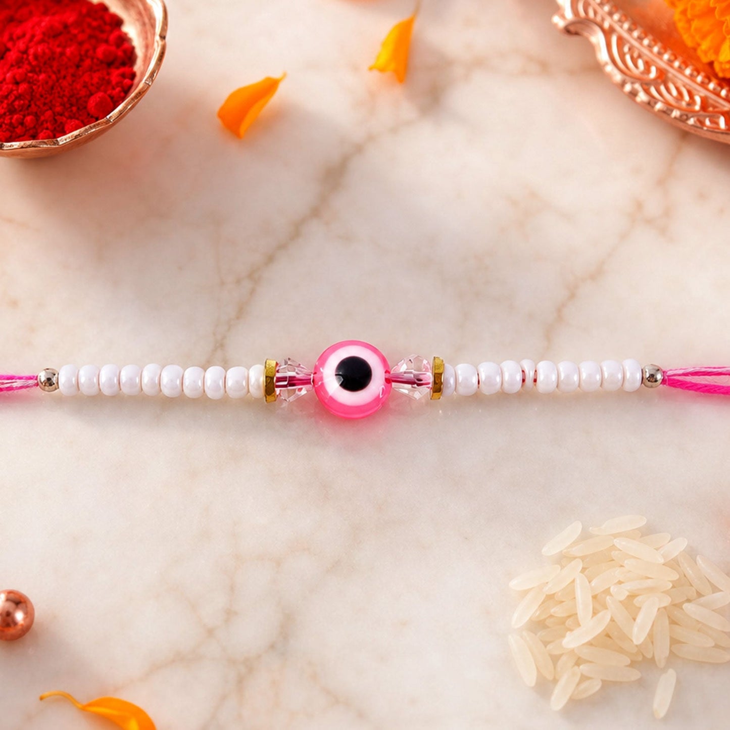 Evil Eye Charm Bracelet Designer Rakhi Raksha Bandhan Gift Special