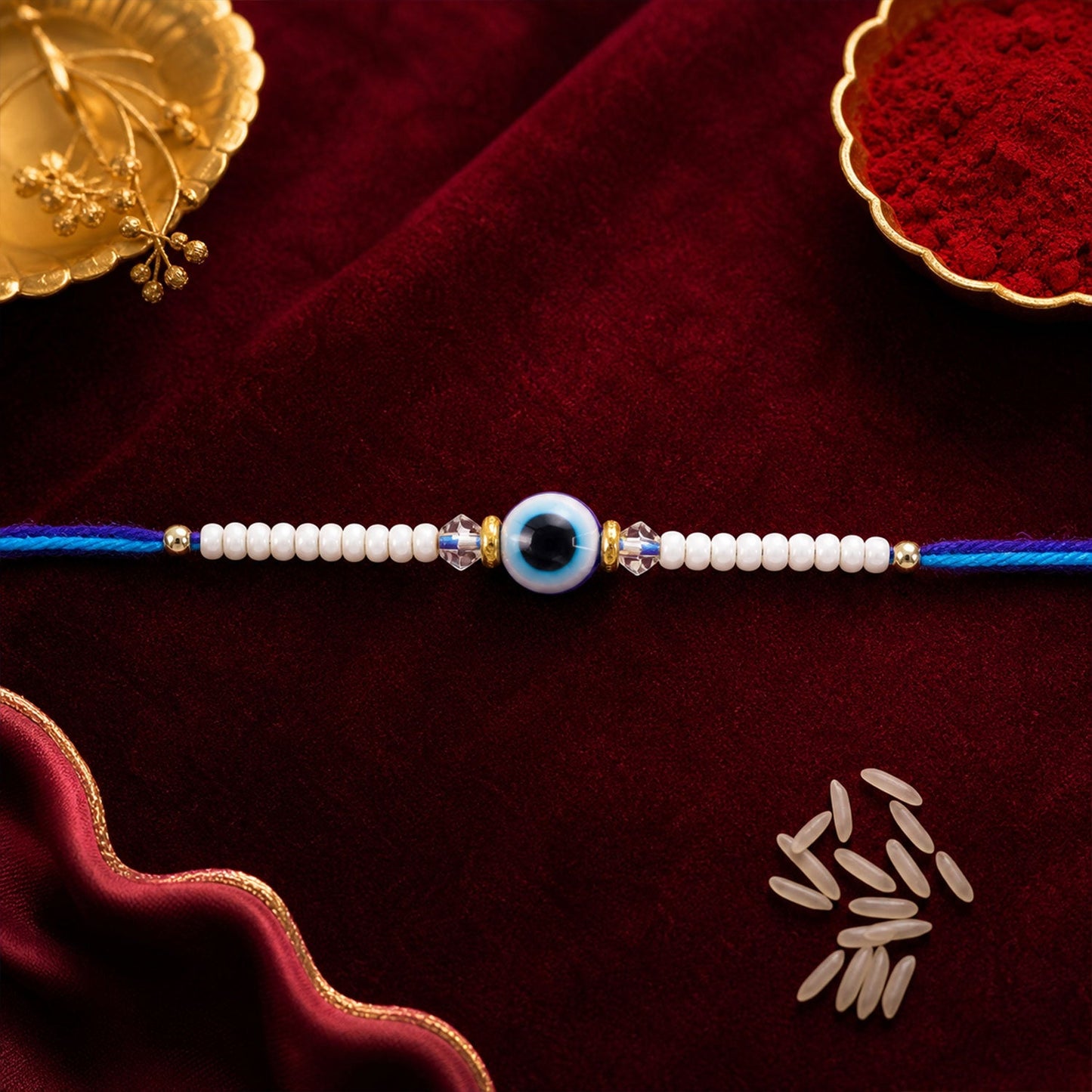 Evil Eye Chain Style Rakhi Raksha Bandhan Premium Gift Design