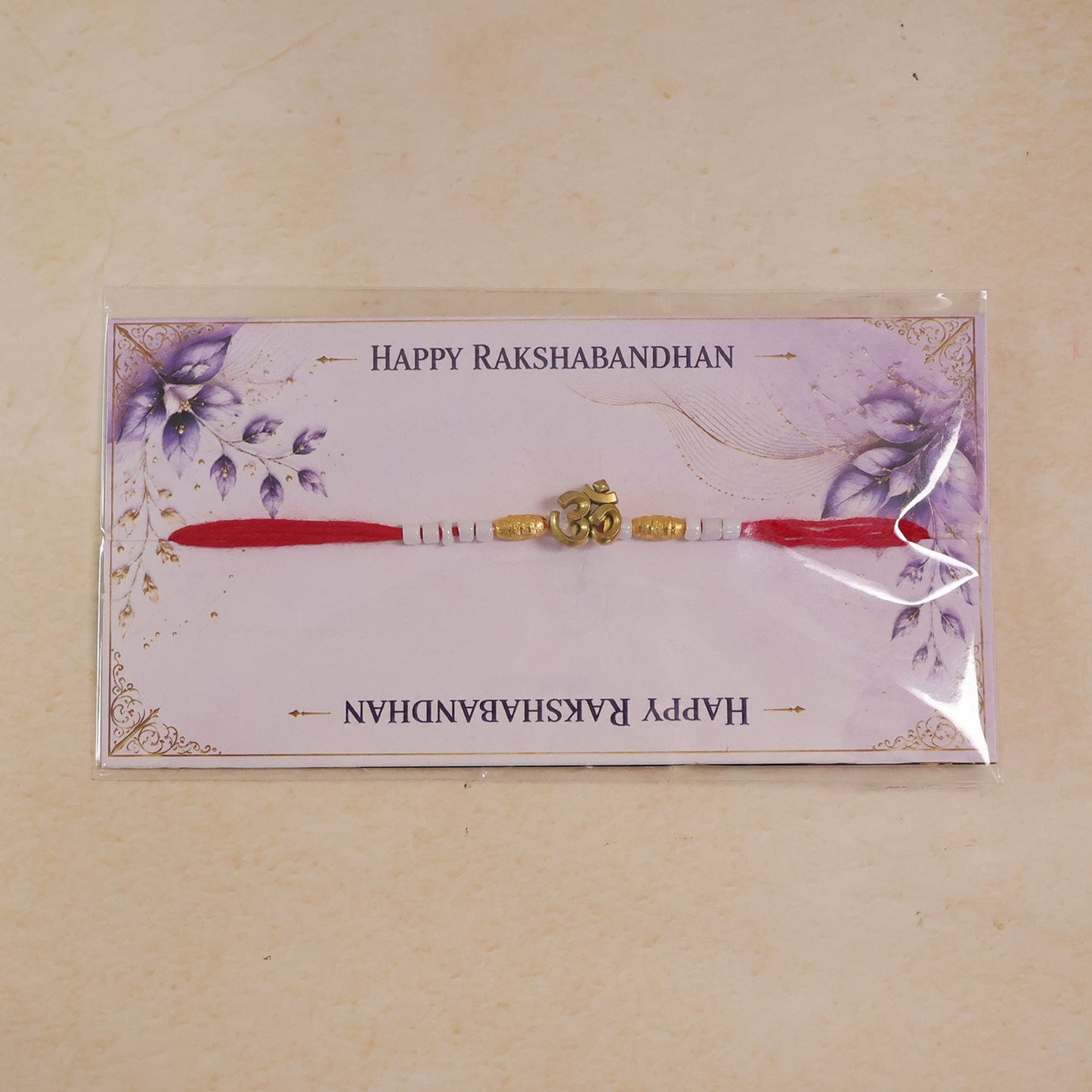 Om Symbol Charm Beaded Designer Rakhi Raksha Bandhan Traditional Gift