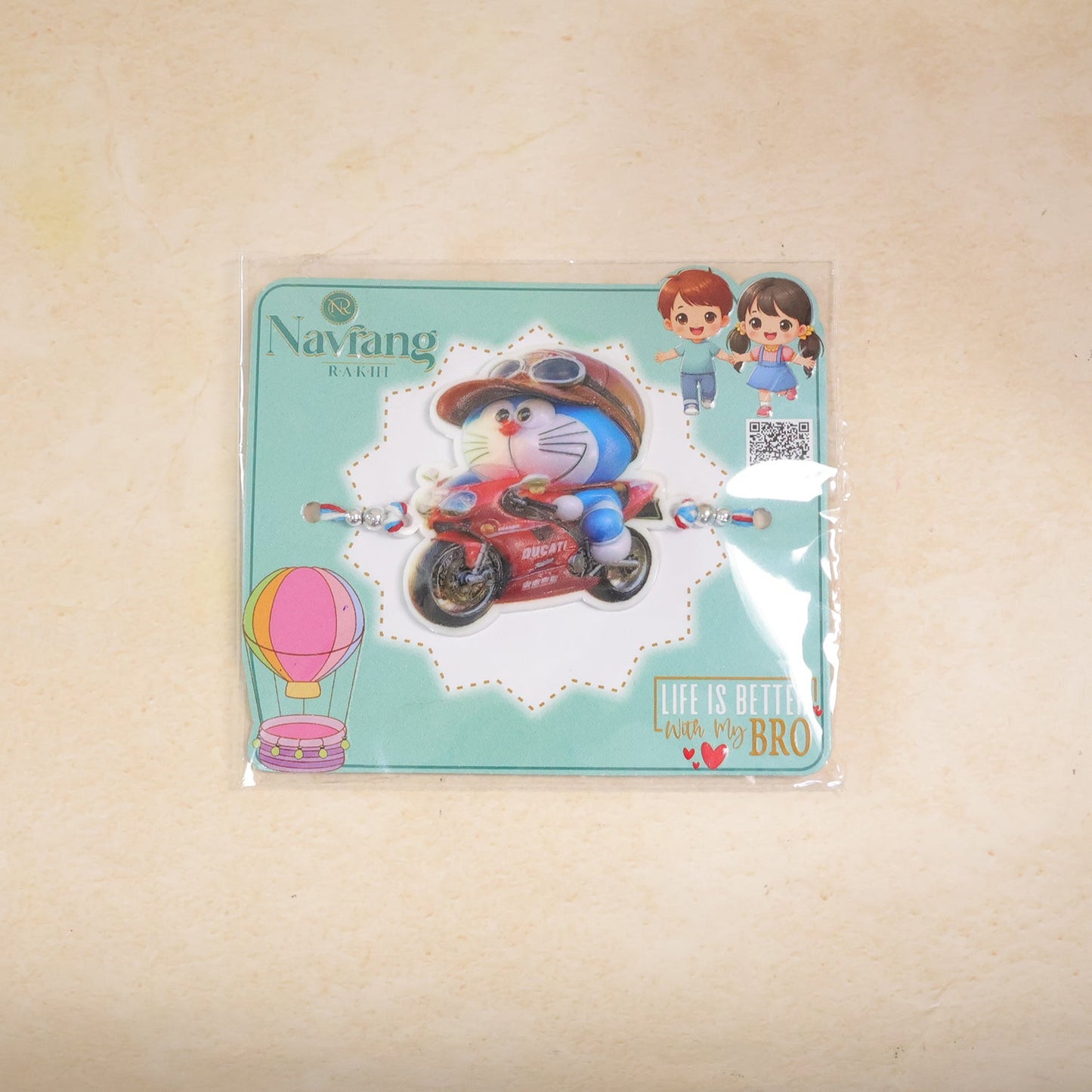 Racing Bike Charm Kids Designer Rakhi Raksha Bandhan Fun Gift Special