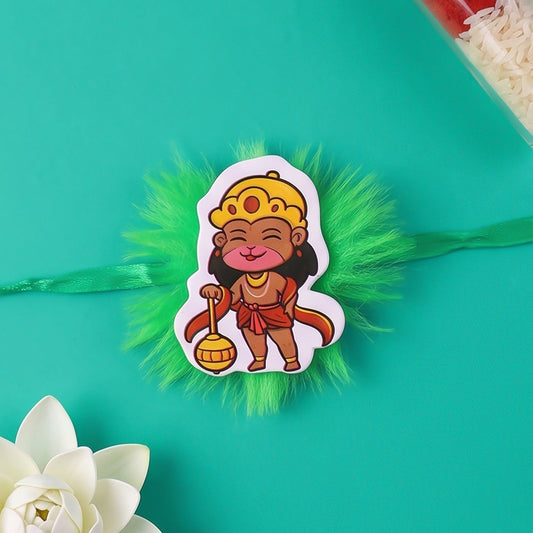 Hanuman character kids designer rakhi for Raksha Bandhan festival.